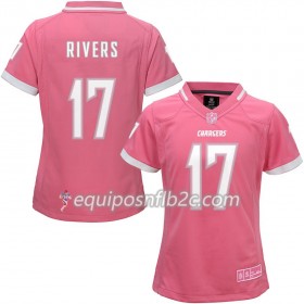 Camiseta Mujer NFL Los Angeles Chargers Philip Rivers 17 Nike Rosa 